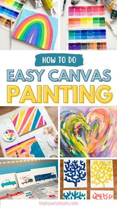 how to do easy canvas paintings