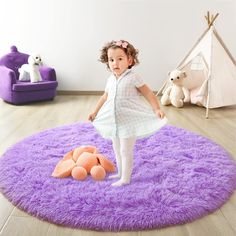 PRICES MAY VARY. ⭐Multi-Application: Our furry round rugs are an excellent partner for flooring and are widely used in modern home decoration, such as being used as nursery room rug, girls rooms carpet, kids bedroom rugs, living room carpets, it can perfectly satisfy all your needs. ⭐High-quality process: Our fuzzy circle rugs have premium velvet and tight weaving process, plush rugs are soft to the touch, at the same time, the back is non-slip and the bottom is wear-resistant, the cute furry ru Kids Bedroom Rugs, Circle Rugs, Nursery Room Rugs, Girls Home, Room Cute, Rug For Bedroom, Plush Carpet, Circle Rug, Plush Rug