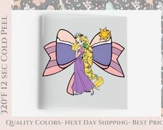 an image of a cartoon character holding a star in her hand with the caption quality colors next day shipping - best price