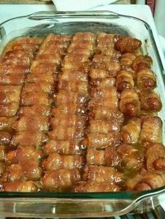 an image of chicken wrapped in sauce on a baking sheet with text that reads, just 4 ingredients don't lose this delicious recipe save it for later by sharing it