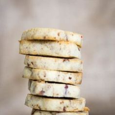 a stack of cookies sitting on top of each other