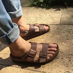 —@pattygu4746 - #birkenstock birkenstock #birkenstockarizona Classic Brown Slip-on Footbed Sandals, Vintage Sandals With Cushioned Footbed And Round Toe, Vintage Sandals With Cushioned Footbed, Leather Round Toe Sandals For Travel, Leather Sandals With Round Toe For Travel, Vintage Leather Footbed Open Toe Sandals, Leather Sandals With Cushioned Footbed For Travel, Leather Sandals With Leather Footbed For Travel, Classic Sandals With Leather Footbed And Round Toe