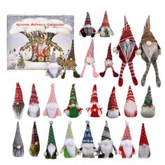 an assortment of christmas gnomes and elves