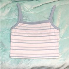 Pacsun Basics Striped Crop Top. Size Small. Nwot. *Priced For Offers* Trendy Light Blue Tank Top For The Beach, Trendy Light Blue Tank Top For Beach, Cute Blue Tank Top For Beach, Cute Blue Tank Top For Summer, Light Blue Crop Top Tank Top For Summer, Light Blue Summer Crop Top Tank, Cute Blue Summer Tank Top, Cute Blue Crop Top For Summer, Light Blue Cropped Summer Crop Top