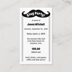 Black Mustache, The Stag, Sunflower Wedding Invitations, Black And White Wedding Invitations