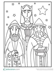 the birth of jesus coloring page for kids with pictures and instructions to color in it