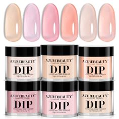 PRICES MAY VARY. 【Perfect Dip Powder Set】Sheer 6 Pcs translucent nail dip powder feels and looks natural, is lightweight, and has impeccable shine. It looks just like your original nails, but the pink inside will make your original nails look shinier and healthier. A clear dip powder set is ESSENTIAL for everyone! Clear nail powder can be used as the base layer and colors layer. Meet your all manicure need. 【Superior Quality & Long Lasting】AZUREBEAUTY dip powder nail kit is long-lasting and anti Azurebeauty Dip Powder, Pink Skin Tone, Nail Art French, Dip Manicure, Diy Salon, Salon Gifts, Nail Art Salon, French Nail Art, Manicure Diy