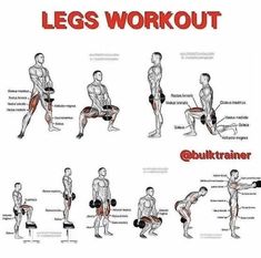 an image of a man doing leg workouts with the words legs workout on it