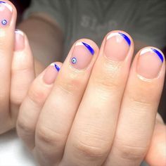 60 Blue French Tip Nail Inspirations for Spring Weddings Love In Bloom, Pink Images