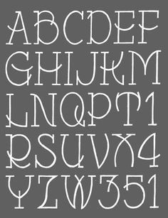 an old english alphabet with white letters