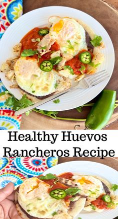 healthy huevoos ranchero's recipe on a plate