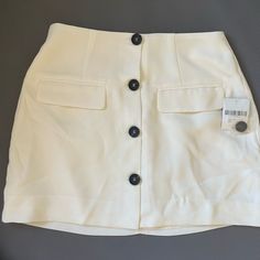 White Forever 21 Skirt Summer White Skort For Workwear, White Summer Workwear Skort, Trendy White Midi Skirt, White Skort For Summer Workwear, White Pencil Skirt Skort For Summer, Summer Mini Skirt With Button Closure, White Mini Skirt For Summer Workwear, High Waist White Mini Skirt For Work, Forever 21 Summer Pencil Skirt