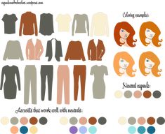 Pale Redhead Outfit, Redhead Capsule Wardrobe, Capsule Wardrobe For Redheads, Redhead Clothing Colors, Clothing Colors For Redheads, Outfit Ideas For Redheads, Redhead Color Palette, Warm Autumn Outfits Capsule Wardrobe, Capsule Wardrobe Colors