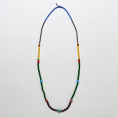 These vibrant beaded necklaces are designed to look great as a single strand or mixed together in groups of two, three, four or more! We make these using a colorful combination of vintage and new glass beads plus a few lucite beads all strung on a waxed poly/cotton cord. About 27" long. Handmade in the USA. Sold individually. Colorful Adjustable Beaded Necklaces With Polished Beads, Colorful Adjustable Beaded Necklace With Polished Beads, Adjustable Multicolor Single Strand Beaded Necklace, Rainbow Single Strand Beaded Necklaces With Round Beads, Multicolor Single Strand Glass Beaded Necklaces, Multicolor Single Strand Glass Beaded Necklace, Adjustable Rainbow Single Strand Beads, Adjustable Single Strand Rainbow Beads, Spiritual Single Strand Glass Beaded Necklaces