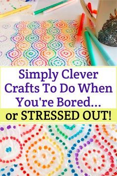 Fun Art Projects, Paper Towel Crafts, Crafts To Do When Your Bored, Fun Crafts To Do, Fun Arts And Crafts, Easy Art Projects, Simple Craft, Cool Art Projects, Easy Art