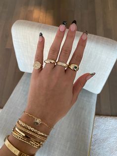 SHQIPONJA - The Paperclip Eagle Bracelet – Ardua NYC Albanian Gold Jewelry, Gold Rings Thick, Thick Gold Jewelry, Stacked Rings Aesthetic, Thick Gold Rings, Ring Inspo Jewelry, Ring Stack Gold, Edgy Rings, Street Style Jewelry