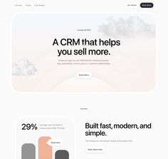 the landing page for crm that helps you sell more than other products and services