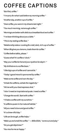 100+ Coffee Captions for Instagram Sweet Dish Captions For Instagram, Instagram Caption Coffee, Captions For Good Food, Coffee Date Captions Instagram Story, Coffee Insta Captions, Coffee Story Caption, Caption For Coffee Lovers, Dump Acc Names Facebook, Coffe Insta Caption