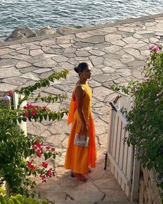 Orange Dress Aesthetic, Runny Mascara, Casual Summer Fits, European Summer Outfits, Orange Outfit, Modern Princess, Crochet Dresses, T Dress, Europe Trip