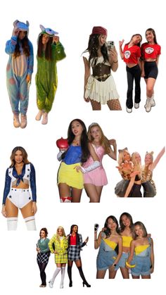 several women dressed in costumes and posing for the camera