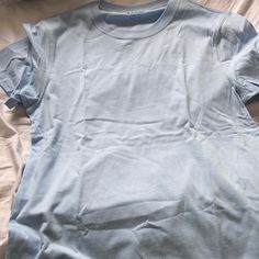 Baby Blue Basic T-Shirt Brand New Never Been Worn But No Tags! Fits A Large! Perfect Cotton Basic Blue Tee For Your Wardrobe! T Shirt Brand, Blue Tee, Basic T Shirt, Fit N Flare Dress, Shirt Brand, Rain And Snow Boots, Trending Accessories, Jean Coat, Trending Shoes