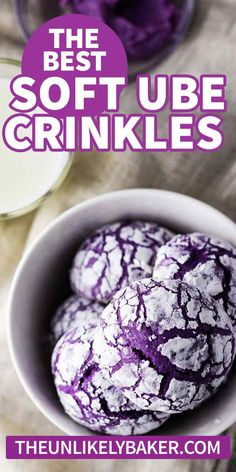 the best soft ube crinkles recipe