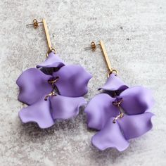 Step up the style of your look with these luxurious Hyacinth Earrings by Virtue. They feature draping petals and a stunning floral design that come in a choice of colors, making them perfect for any occasion. Luxurious and exquisite, these earrings are sure to add a chic touch to your wardrobe! pink, blush, mauve, sage, green, forest, taupe, tan, gray, cornflower blue, cream, ivory, flower, floral, petal, dangling, Hyacinth Earrings, Sage Green Forest, Bar Post, Clay Works, Dash And Albert Rugs, Ivory Flower, Dash And Albert, Spring Clothes, Light Spring