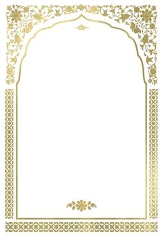 a white and gold frame with flowers on it