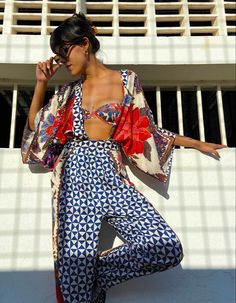 Farm Rio Outfit, Rio Outfits, Kate Moss Street Style, Nude Outfits, Pajama Fashion, Vacay Outfits, Saree Blouse Designs Latest, Blouse Designs Latest, Farm Rio