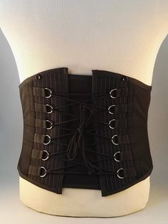 Mens corset with detachable waistcoat panels. Steel boned