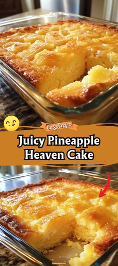 Pineapple Pudding Dessert Easy Recipes, Pineapple Cake With Crushed Pineapple, 2 Ingredient Pineapple Cake, Pineapple Upside Down Cake With Crushed Pineapple Recipe, Crispy Cake Recipe, Pineapple Fluff Cake, Pineapple Right Side Up Cake, Crushed Pineapple Recipes Desserts Instant Pudding, Fresh Pineapple Cake Recipes