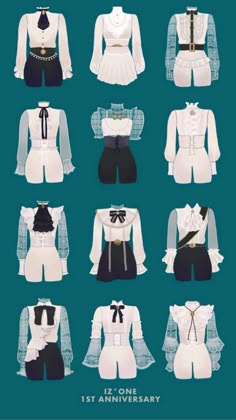 the poster shows different types of clothing for people to wear on their bodysuits