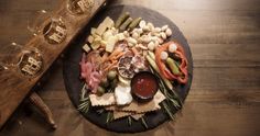 A whiskey flight and charcuterie plate for all your happy hour needs! Gin And Lemonade, Bourbon Cream, Charcuterie Plate, Fort Collins Colorado, Pink Gin, Strawberry Slice, Strawberry Syrup, Agave Syrup, Small Bites