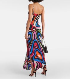 Find EMILIO PUCCI Marmo Printed Silk Maxi Dress on Editorialist. Material: 100% silk. Care instructions: dry clean. Made in Italy. Designer color name: Blu/Fuxia. Each piece is unique and prints may differ slightly from those shown. Multicolor Silk Midi Dress With Abstract Print, Multicolor Summer Slip Dress, Fitted Multicolor Slip Dress, Elegant Multicolor Silk Evening Dress, Silk Maxi Dress With Abstract Print For Party, Chic Multicolor Viscose Midi Dress, Fitted Multicolor Silk Dress, Chic Multicolor Maxi Dress For Cocktail, Multicolor Viscose Dress With Vibrant Print