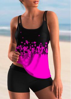 Size:XS;Size:S;Color:Rose Pink;Bra Style:Padded;Support:Wire Free;Pad Style:Removable;Strap Style:Adjustable;Composition:82% Polyester, 18% Spandex;Washing Instructions:Hand Wash;Occasion:Sport;Season:Summer;Package Contents:1 X Tankini Top , Without Bottom;Color Scheme:Pink;Pattern Type:Floral; Swimsuits 2024, Floral Tankini, Plus Size Tankini, Swimsuit With Shorts, Printed Tankini, Bra Style, Tankini Set, Tankini Swimsuits, Swimmers