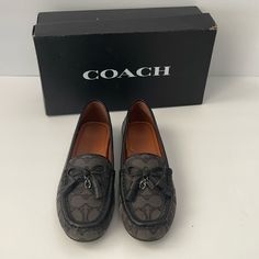 Coach Women’s Moira Loafer Size 6 Fg2495 Good Condition Never Worn Soles Is In Good Condition Box Is A Little Damaged Casual Black Slip-on Tassel Loafers, Black Casual Slip-on Tassel Loafers, Casual Black Tassel Loafers With Almond Toe, Casual Black Flat Tassel Loafers, Black Casual Tassel Loafers With Almond Toe, Black Casual Flat Tassel Loafers, Coach Flat Leather Loafers, Casual Black Tassel Loafers With Round Toe, Coach Formal Loafers With Round Toe