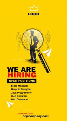 we are hiring open positions flyer