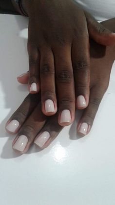 Dark Skin Nail Polish, Natural Gel Nails, Milky Nails, Short Gel Nails, Ombre Acrylic Nails, Simple Gel Nails, Minimal Nails