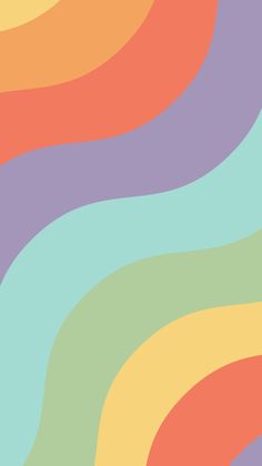 an abstract background with multicolored wavy lines in pastel colors, including blue, yellow, orange and pink