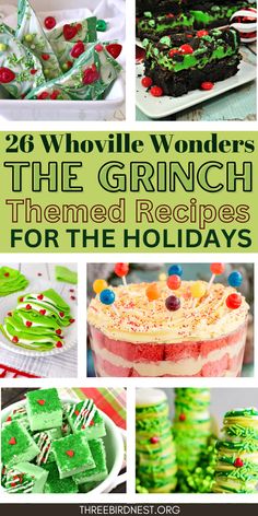 the grinch themed recipes for the holidays