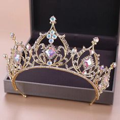 a tiara in a box on a table