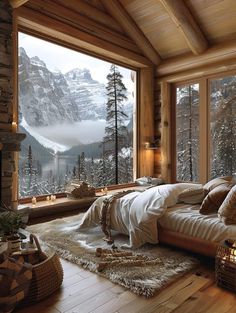 Cabin Chronicles, Mountain Interior Design, Modern Country Living, Romantic Camping, Mountain Interiors, Whimsical Bedroom, Glamorous Interiors, Log Cabin Ideas, Log Cabin Rustic