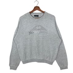 Vintage Yves Saint Laurent Sweatshirt Made In Italy . No Tear No Hole No Flaws In Good Condition! Size : Medium MEASUREMENT Pit to pit : 23.5 INCH(Armpit To Armpit) Length : 25.5 INCH(Back Collar To Bottom Hem) CONDITION 8/10  See Picture For Detail SHIPPING Transit time can take 3-7 business days to reach destination. Please note that the item is in Malaysia and may take longer time delivery. REFUNDS Refunds Are Given Only If Items Are Not As Described. No Refunds For Wrong Sizes So Please Chec Saint Laurent Sweatshirt, Ysl Sweatshirt, College Crewneck Sweatshirts, Vintage Yves Saint Laurent, Vintage Ysl, Embroidered Sweatshirt, Embroidered Sweatshirts, Jumper Sweater, Printed Sweatshirts