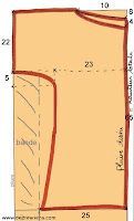 an image of the back side of a shirt with measurements for each section and how to measure it