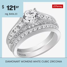 Ring Style: Bridal SetsFeatures: Quick ShipSetting: Multi-SettingMetal Color: WhiteCare: Wipe CleanStone Type: 20 Cubic ZirconiaMetal: Sterling SilverCountry of Origin: Imported 6 Rings, 7 Rings, Ring Style, Bridal Set, Bridal Sets, Fashion Rings, Cubic Zirconia, Sterling Silver, Ring