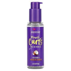 Aussie, Miracle Curls（ミラクルカールズ）、カールデファイニングオイル、95ml（3.2液量オンス） Aussie Miracle Curls, Aussie Miracle Moist, Oil For Curly Hair, Hair Repair Treatments, Hair Care Oil, Hair Lotion, Coconut Oil Hair