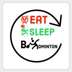 the eat sleep logo is shown in black and red