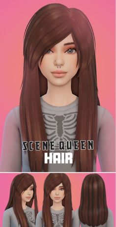 the hair is very long and shiny for females to use in their avatars,