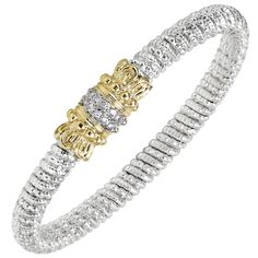 Celebrities love Alwand Vahan and you will too! This gorgeous 6mm sterling silver and 14k yellow gold bracelet by Alwand Vahan has .18ctw of diamonds and will have you feeling like you are one of the stars! Click here to download Vahan's sizing guide. Vahan Jewelry, Color Stones Jewelry, Bracelet With Diamonds, Expensive Jewelry Luxury, Luxury Jewelry Brands, Expensive Jewelry, 14k Gold Necklace, Cross Bracelet, Yellow Gold Bracelet