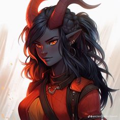 an image of a woman with horns on her head